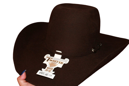 🤠Twister Austin 2X Brown Cowboy Felt Hat with Punchy Crown