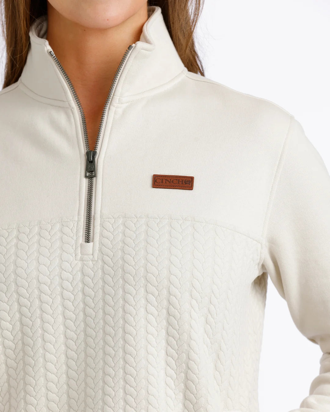 CINCH WOMEN'S CREAM 1/4 ZIP FLEECE MAK9936001