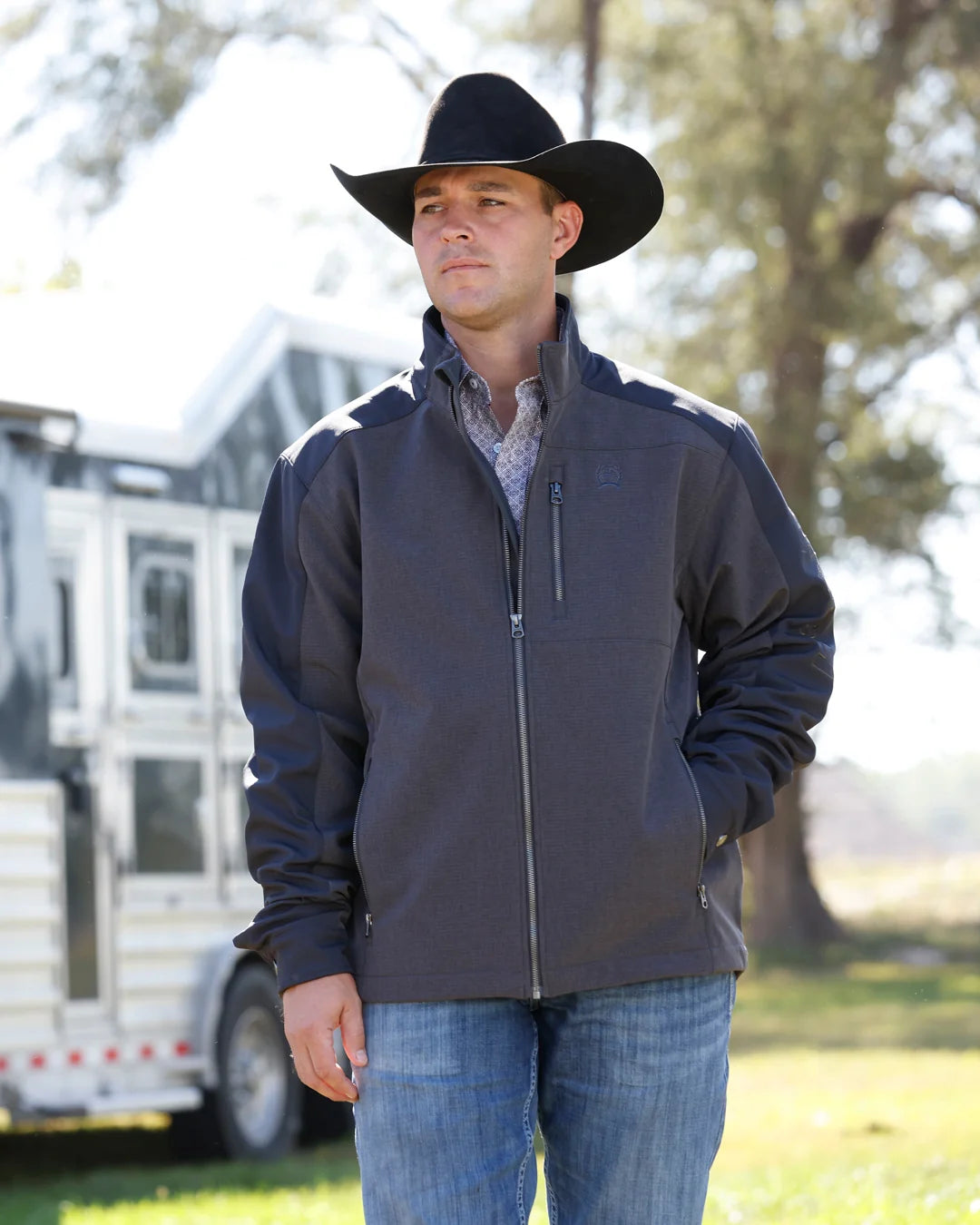 Cinch Men's Dark Gray/Black Bonded Jacket MWJ1946001