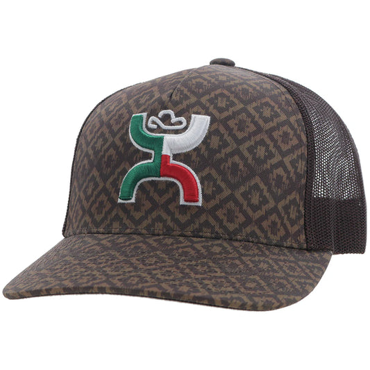 "BOQUILLAS" HOOEY HAT TAN/BROWN W/RED/WHITE & GREEN LOGO🧢✅