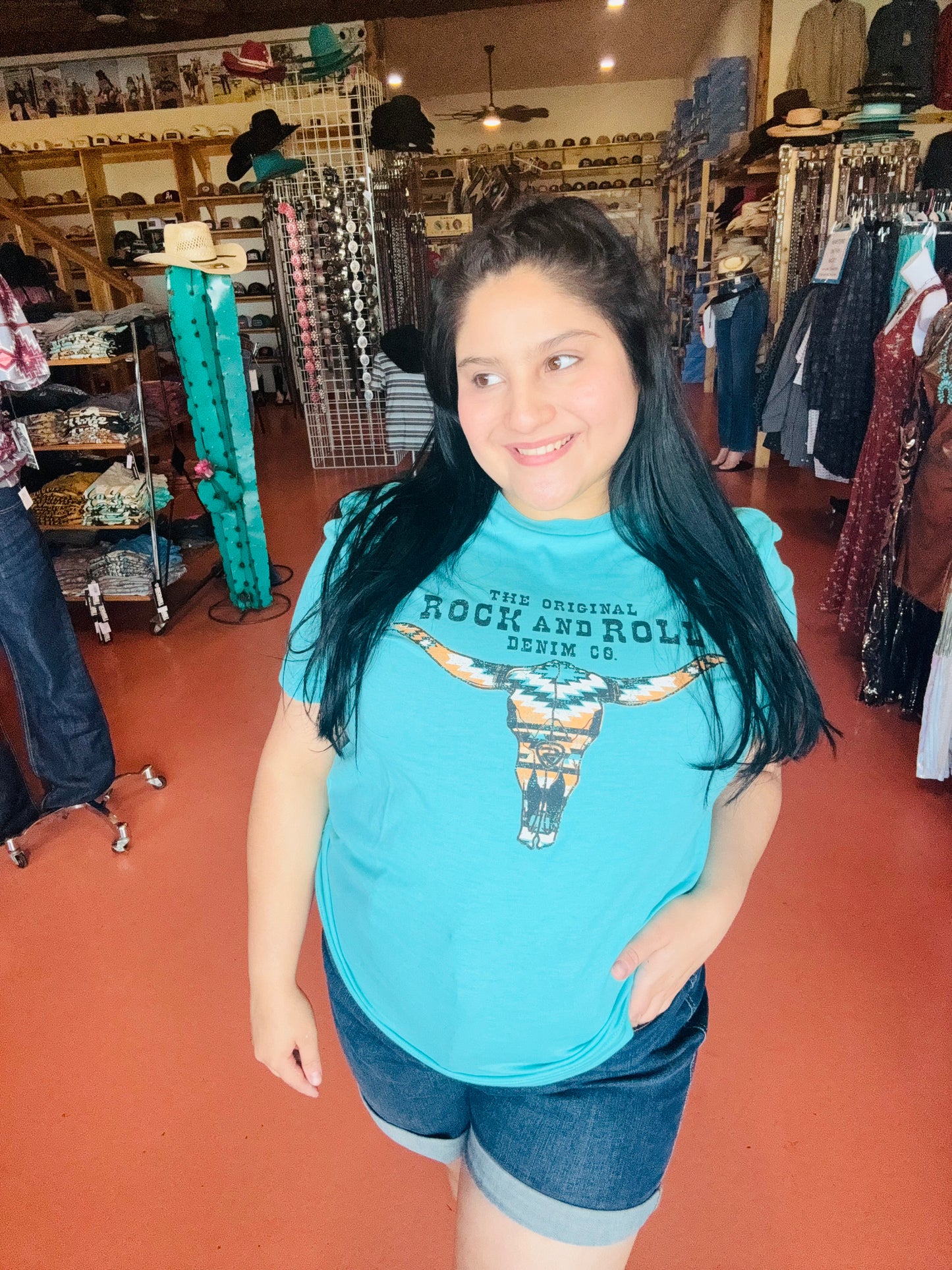R&R Turquoise Aztec Bull