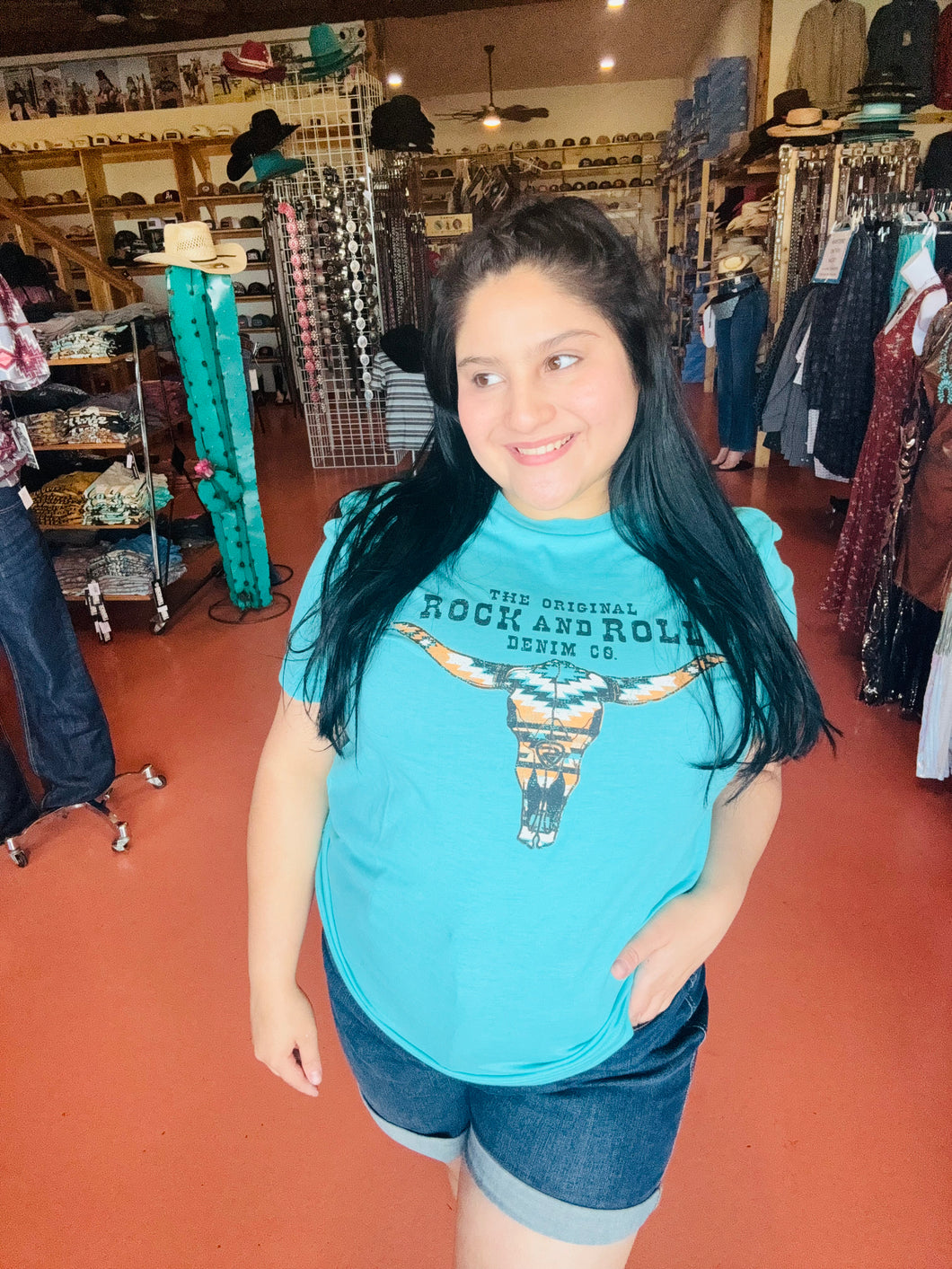 R&R Turquoise Aztec Bull