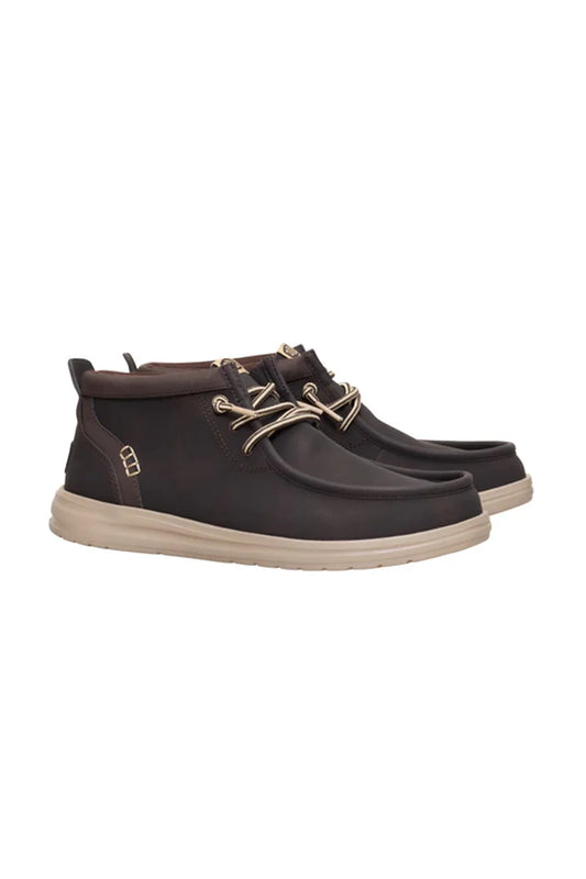 HEYDUDE Mens Wally Mid Gripr Classic in Mole Brown⭐️