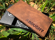 Load image into Gallery viewer, “Kamali” Roughy Roughout Logo Rodeo Wallet
