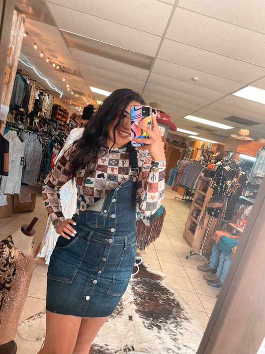 Judy Blue High Waisted Overall Skirt