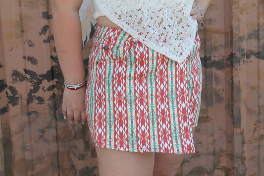 R&R Women’s Aztec Print Skort