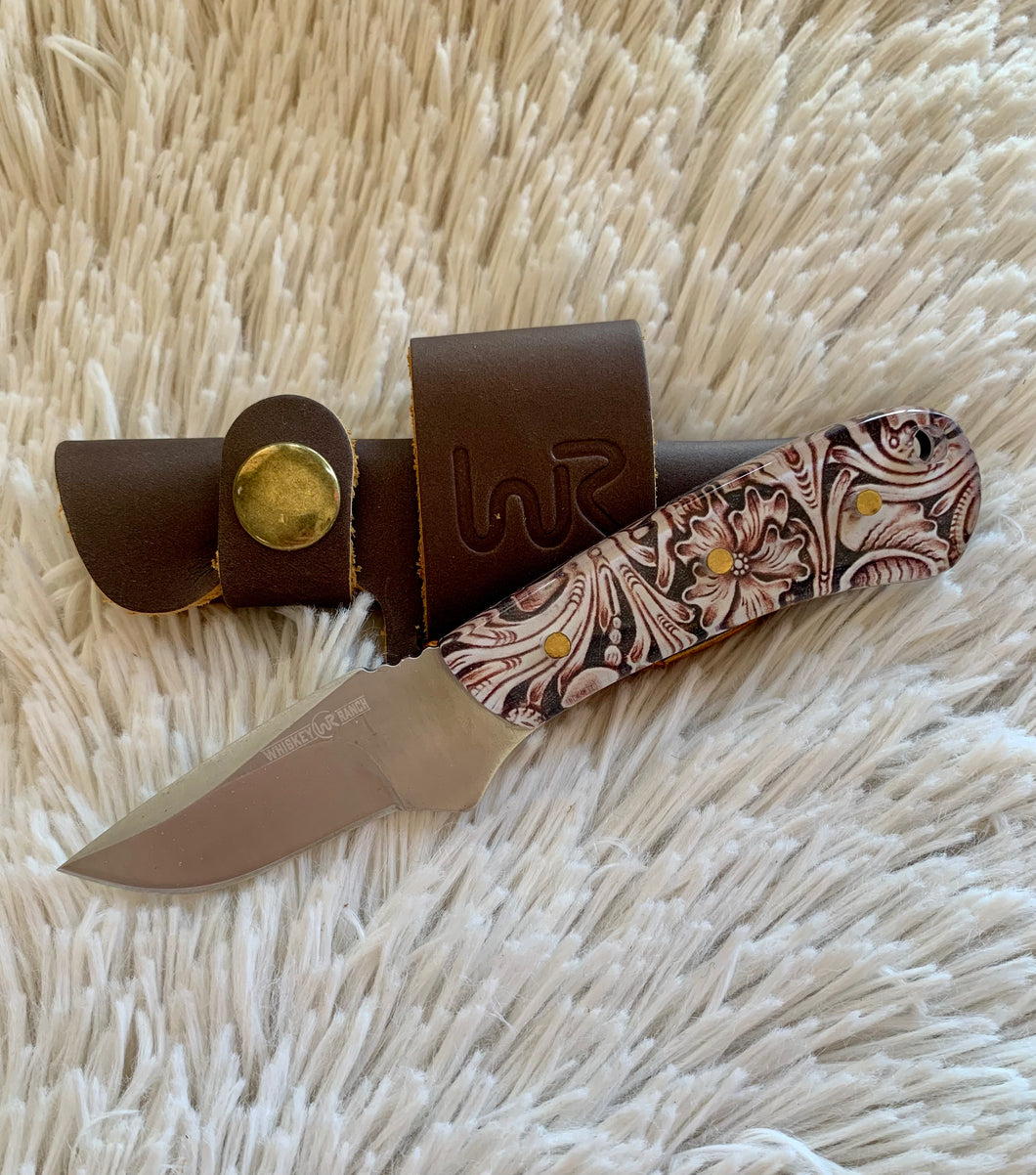 Tooled Leather Mini Skinner