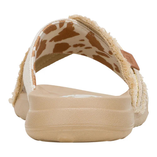 Christi Slide Novelty Fringe Natural/Gold