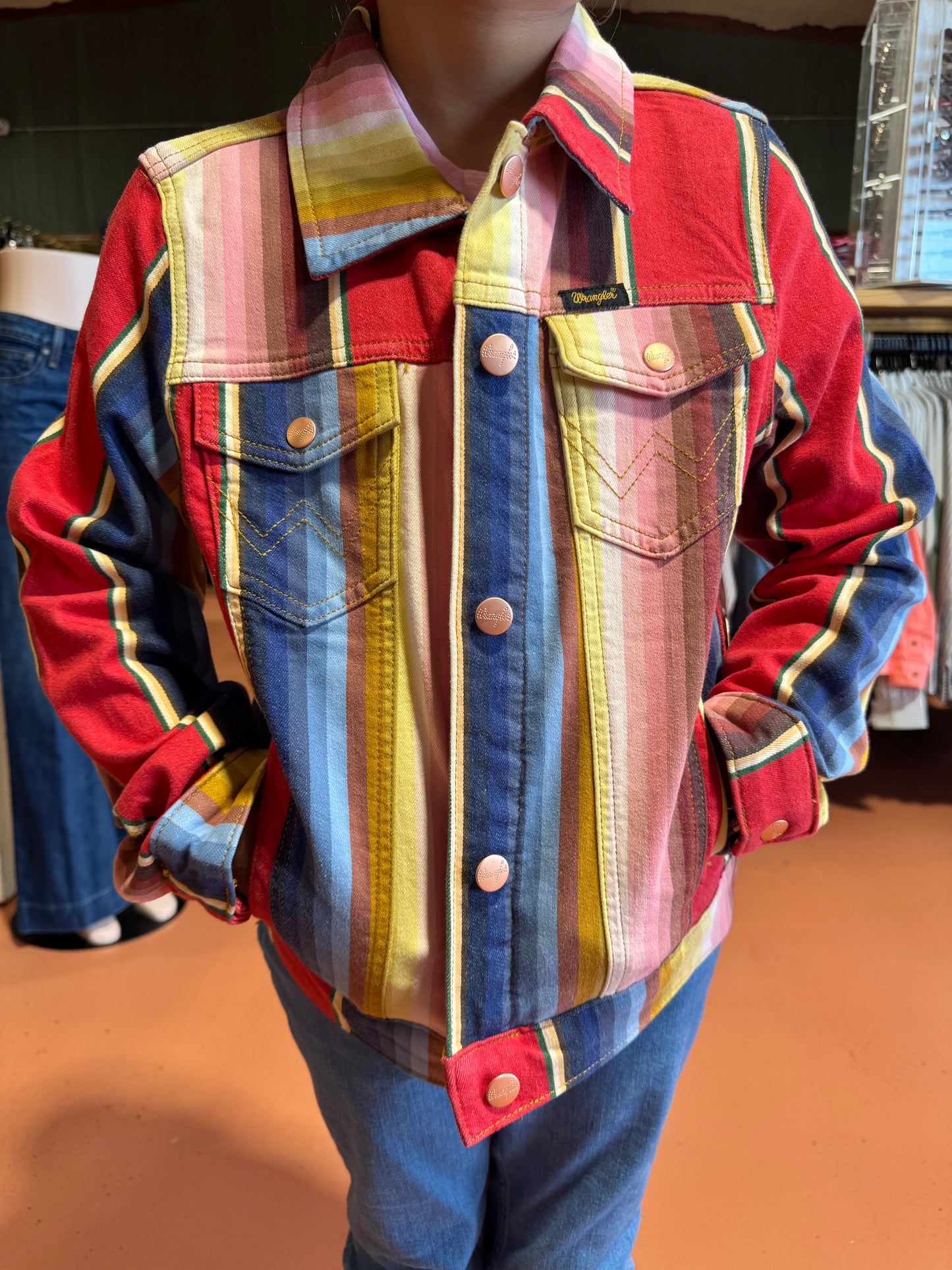 Lainey Wilson X Wrangler Girls Serape Striped Jacket 🤠