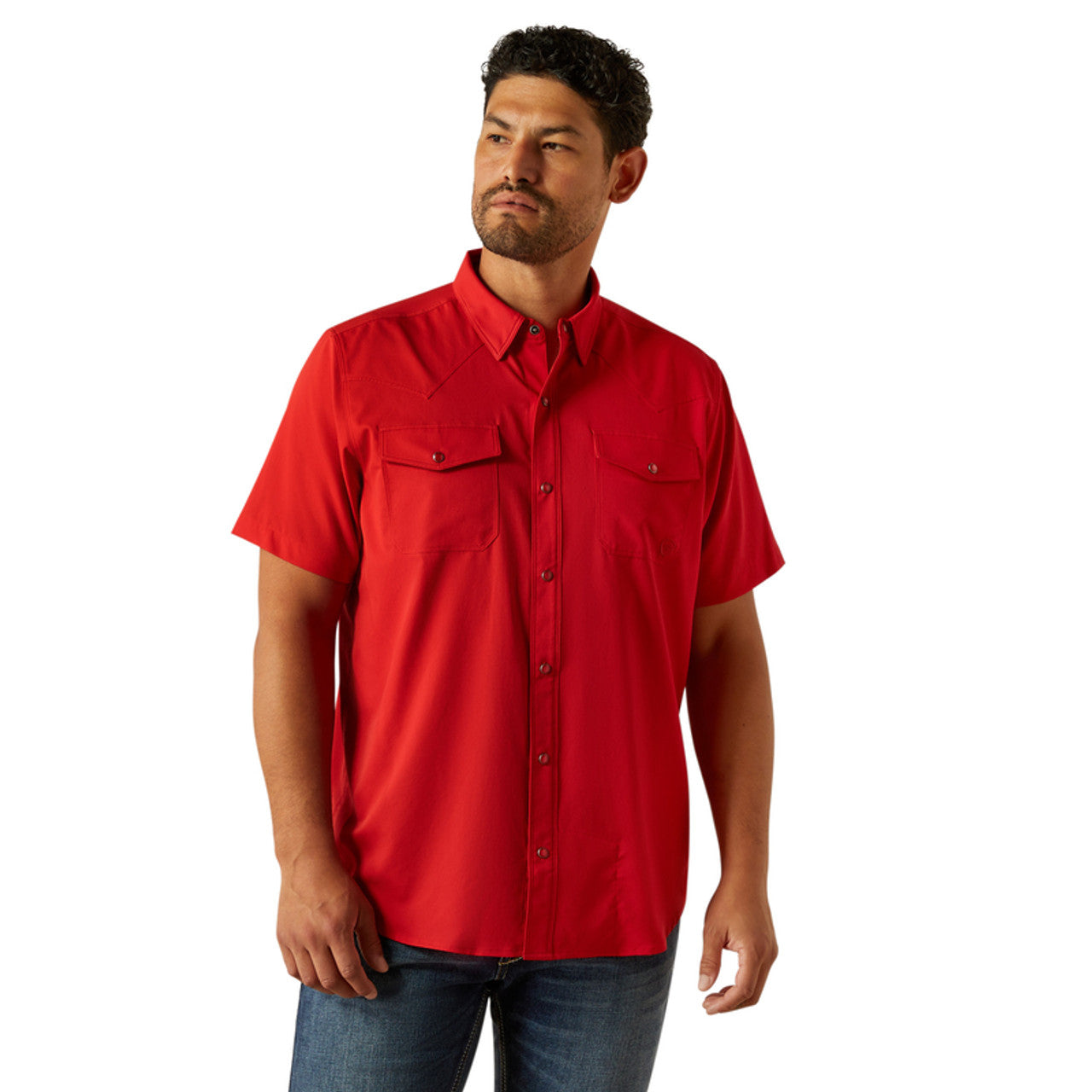 Ariat Men’s Venttek Pearlsnap- Haute Red