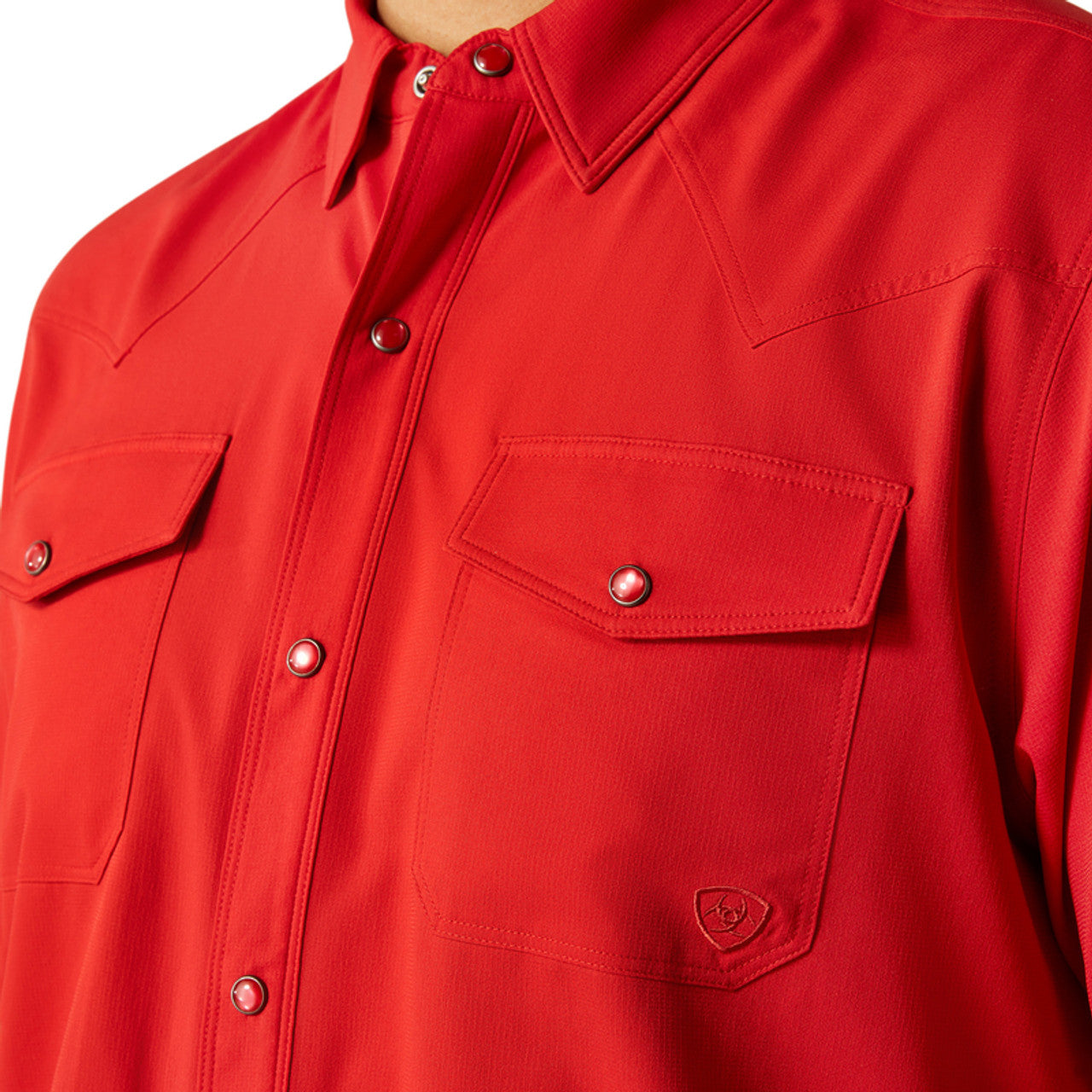 Ariat Men’s Venttek Pearlsnap- Haute Red
