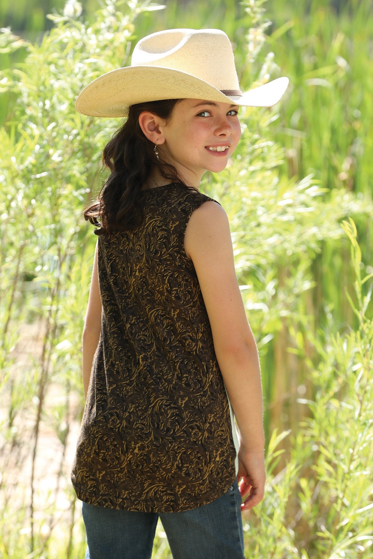 Cinch Girl’s Mint Saddle Tee
