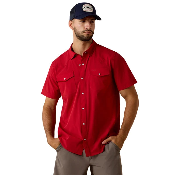 ARIAT FRONTIERTOUGH VENTTEK SCARLET - MENS SHIRT - 10077068