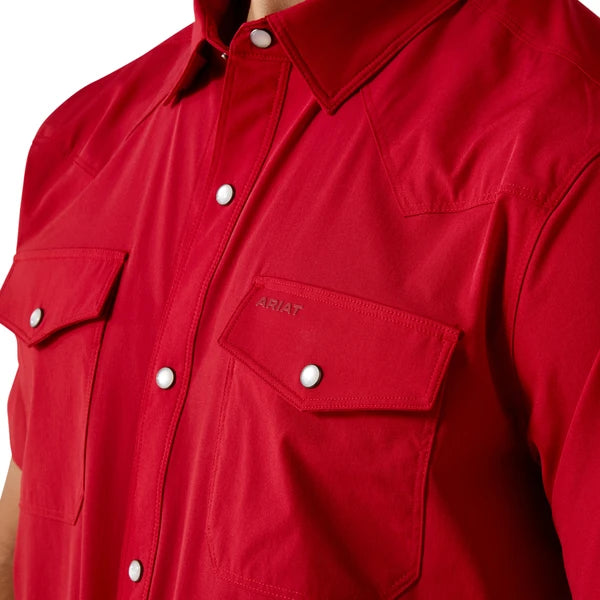 ARIAT FRONTIERTOUGH VENTTEK SCARLET - MENS SHIRT - 10077068