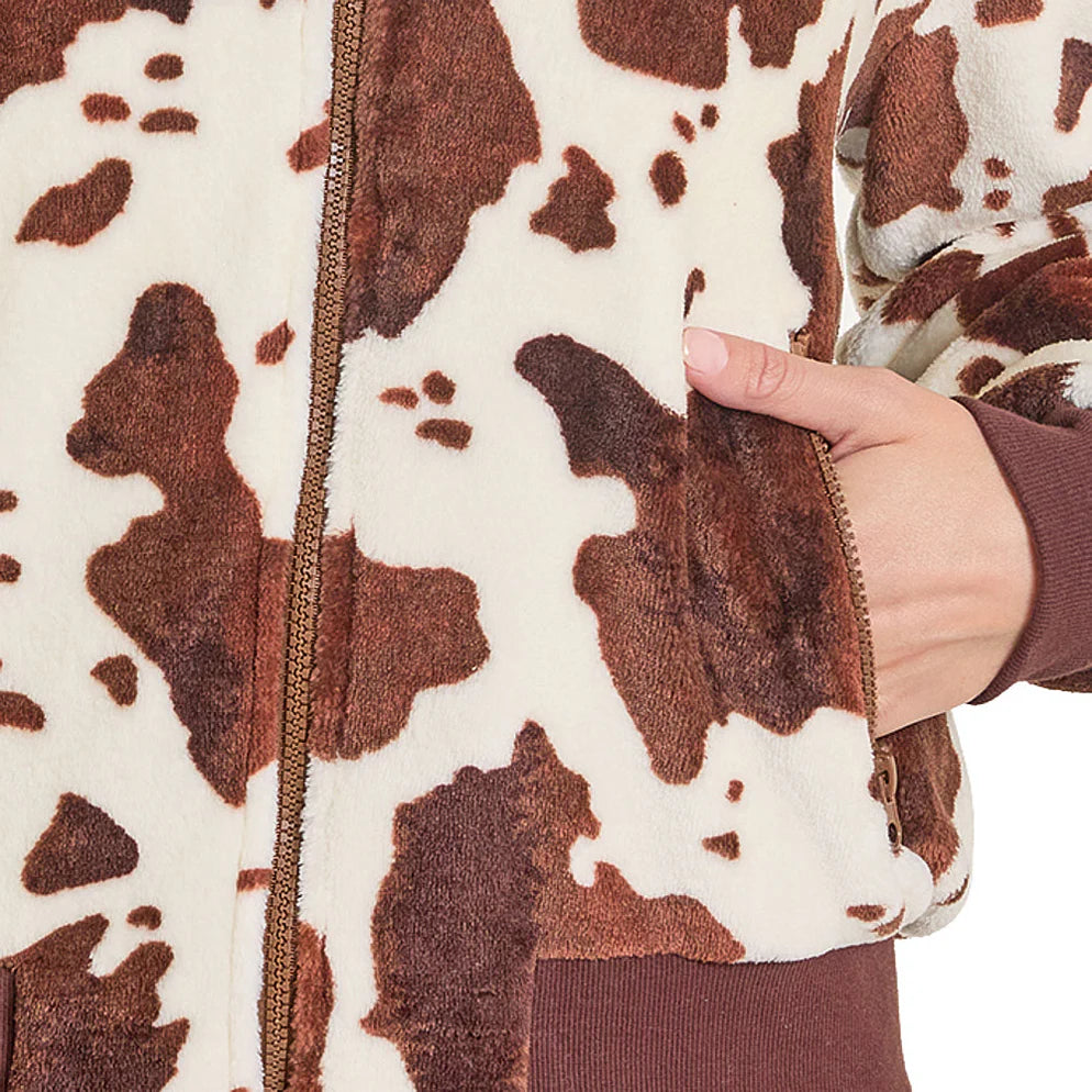 Rock & Roll Women’s Cowhide Printed Bomber Jacket