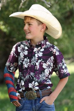 Cinch Boy’s S/S ArenaFlex Hawaiian Button-up