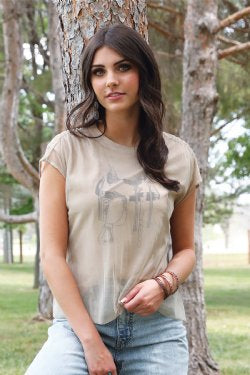 Women’s Mesh Knit Saddle Top