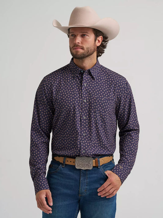 MEN'S CODY JOHNSON PERFORMANCE BUTTON DOWN SHIRT- Navy Paisley 🤠