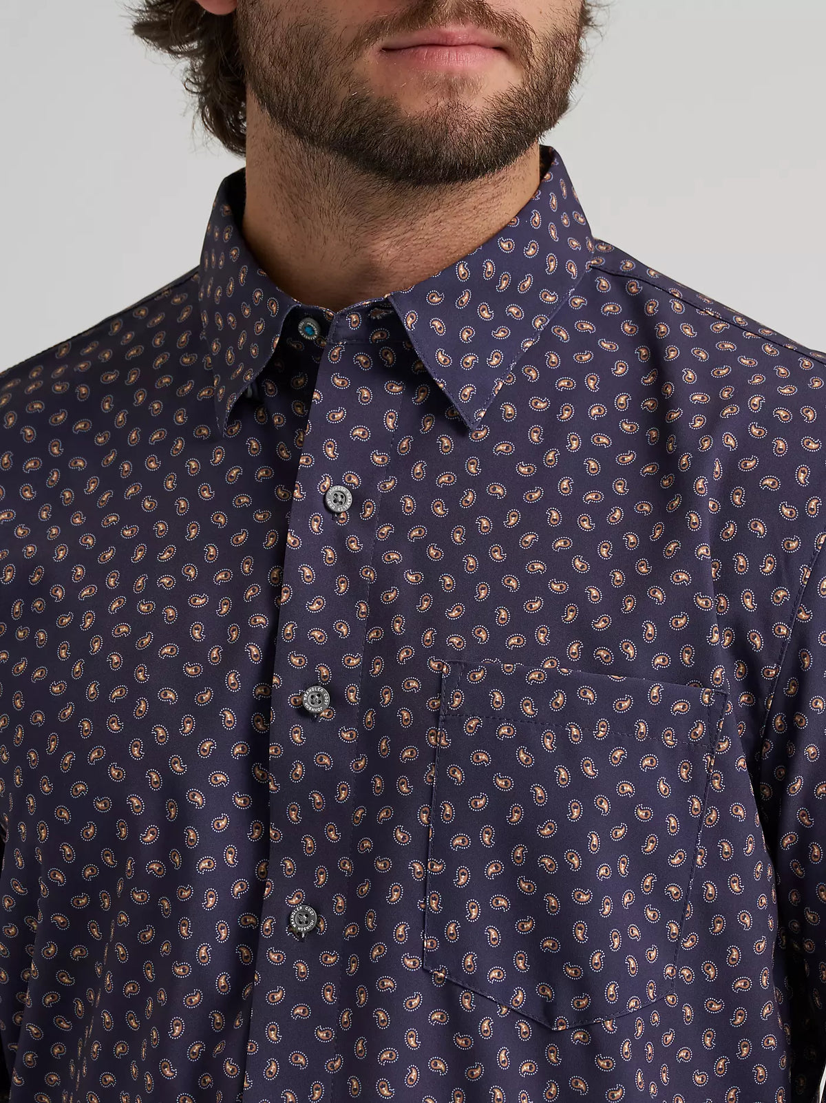 MEN'S CODY JOHNSON PERFORMANCE BUTTON DOWN SHIRT- Navy Paisley 🤠