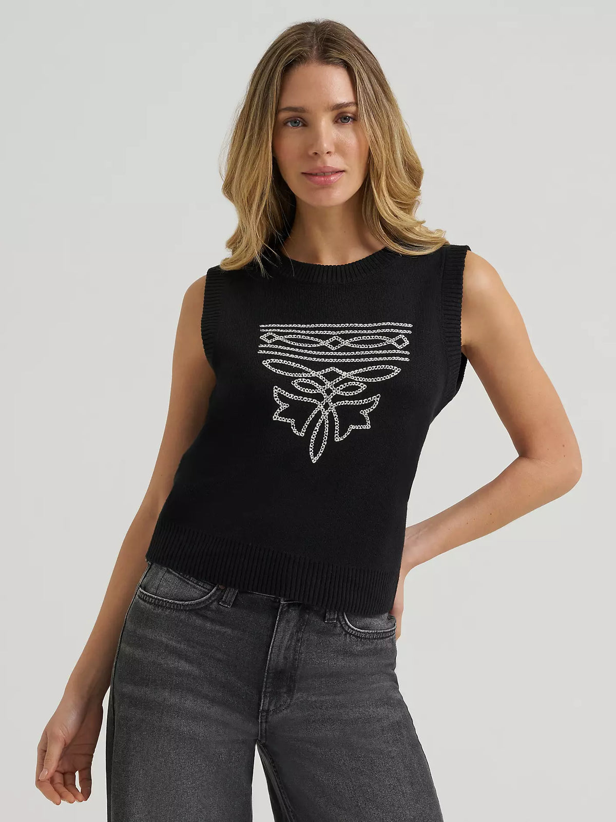 WOMEN’S WRANGLER WESTERN STITCH SWEATER VEST