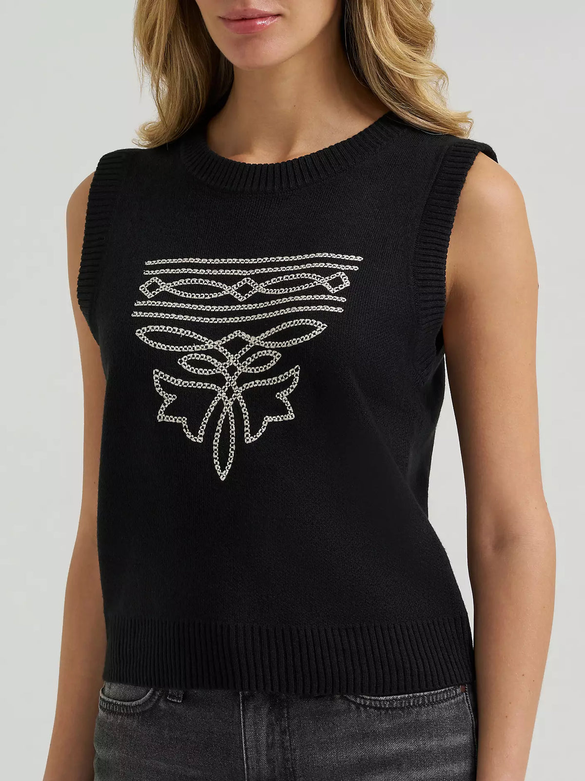 WOMEN’S WRANGLER WESTERN STITCH SWEATER VEST