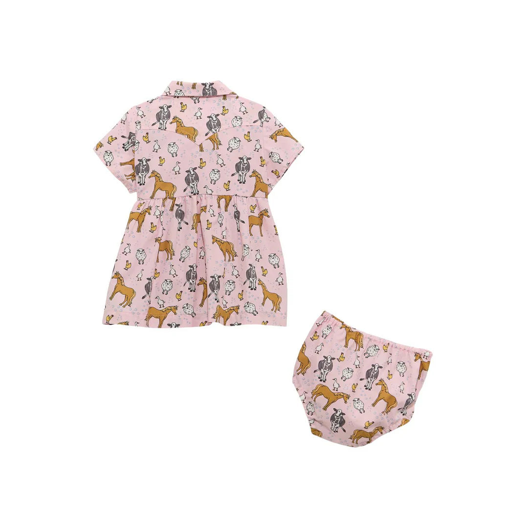 Wrangler Baby Girl’s Farm Pink Dress