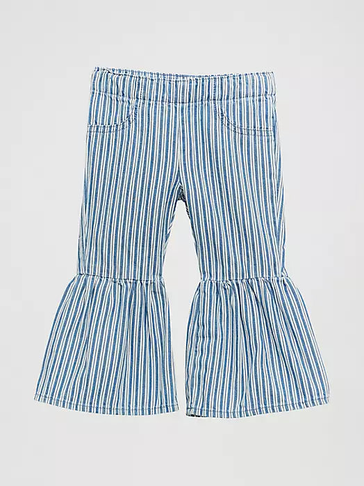 Wrangler LITTLE GIRL'S PRINT RUFFLE FLARE JEAN✅