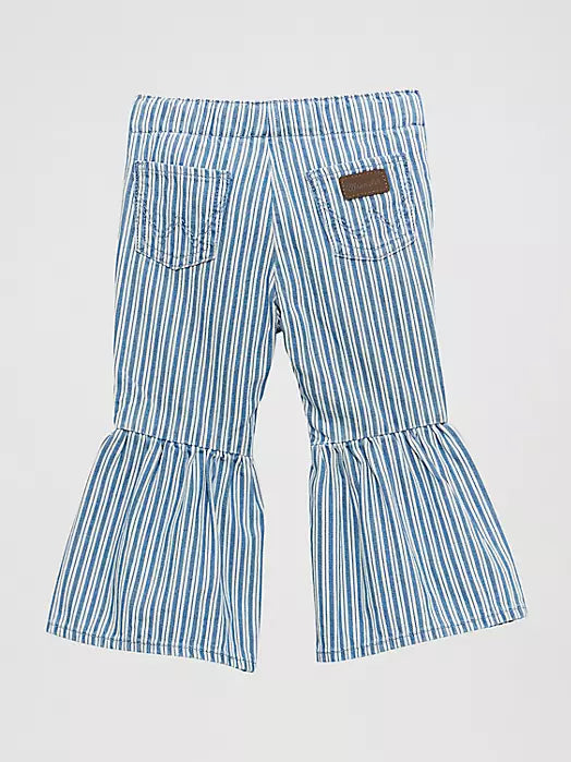 Wrangler LITTLE GIRL'S PRINT RUFFLE FLARE JEAN