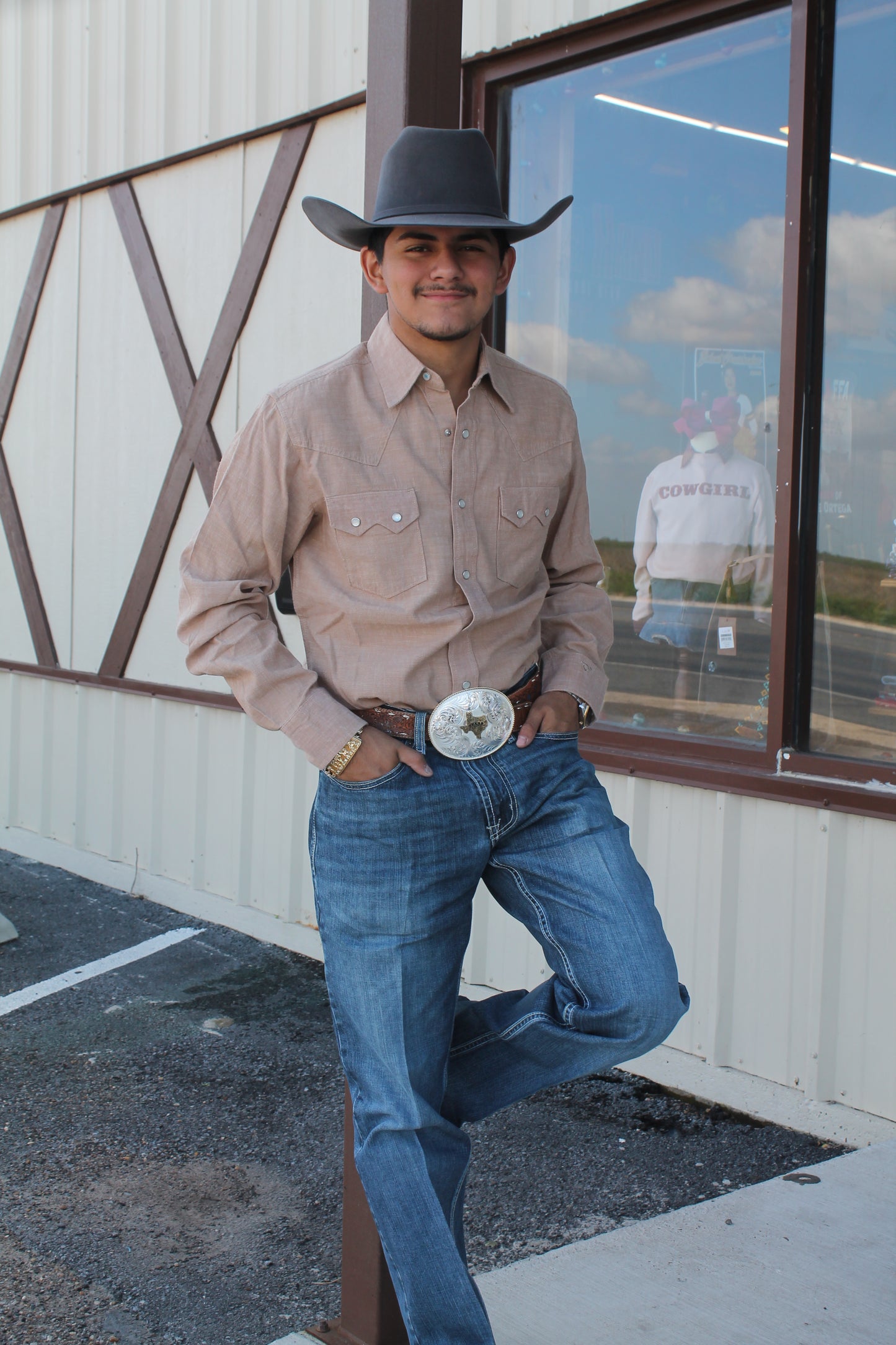 WRANGLER CODY JOHNSON BROWN SNAP - MENS SHIRT - 112374497 👕