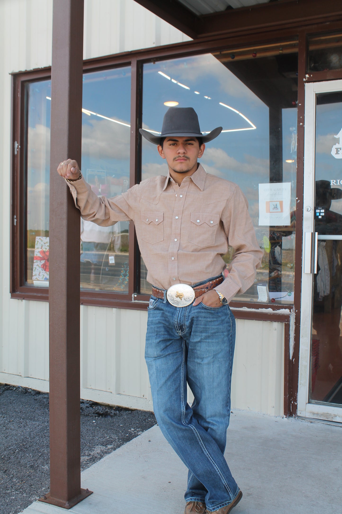 WRANGLER CODY JOHNSON BROWN SNAP - MENS SHIRT - 112374497 👕