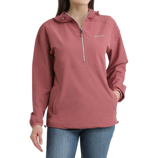 Cinch Ladies Pink 1/2 Zip Pullover