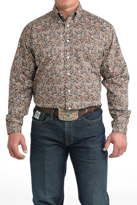 MEN'S CINCH LONG SLEEVE FLORAL PRINT SHIRT 👕