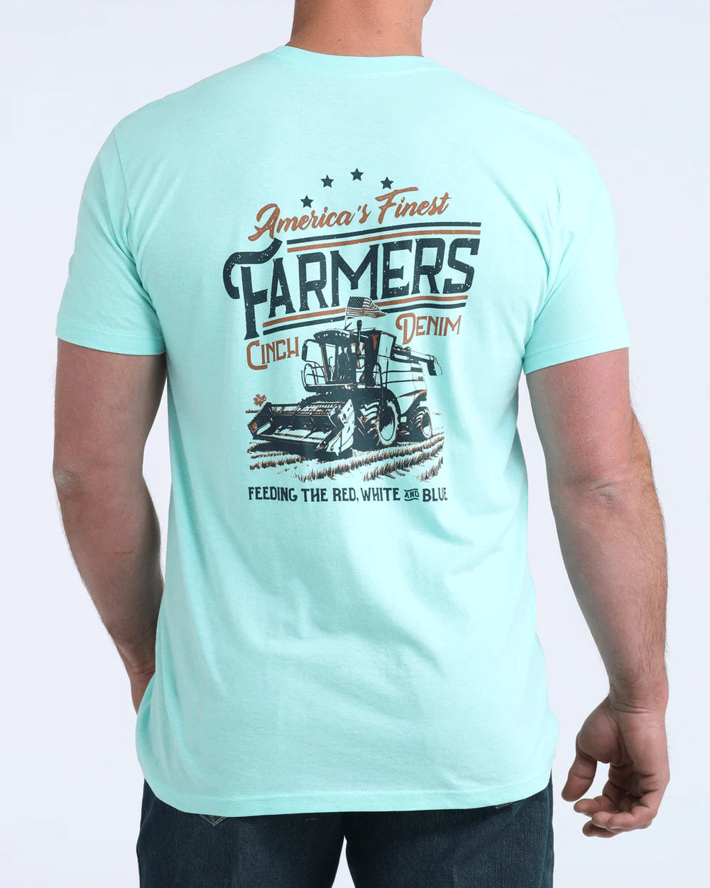 CINCH MENS Farms tee blue