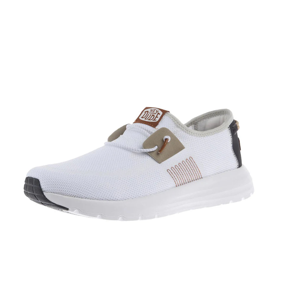Hey Dude Men’s Sirocco Stretch Sox White Casual shoe ⭐️