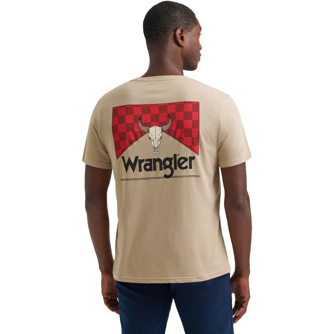 Wrangler Men's Trench Coat Heather Logo Graphic T-Shirt 112375727