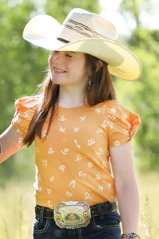 Cinch Girl’s Gold Brand Top