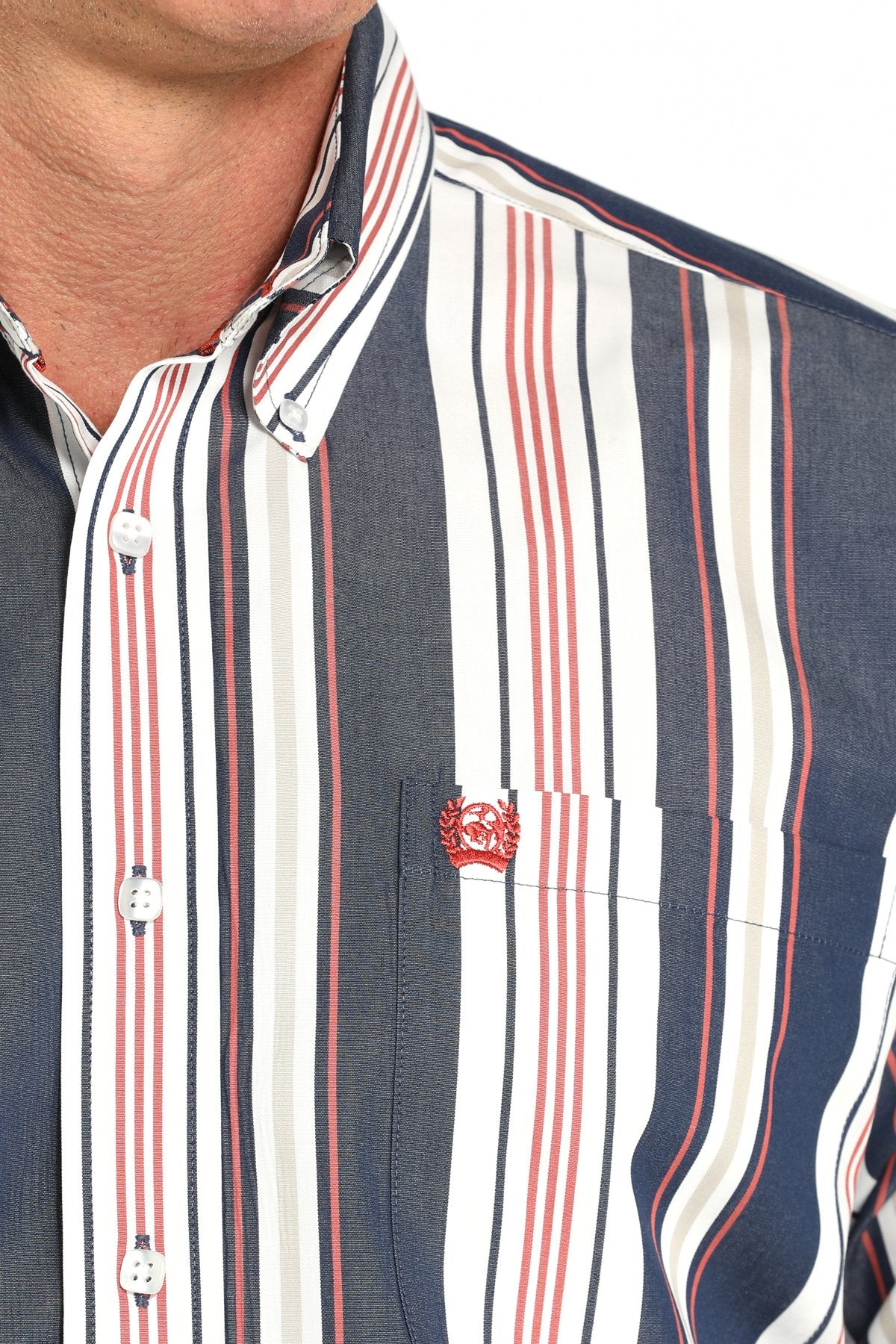 Men’s RWB Stripe L/S Button-up