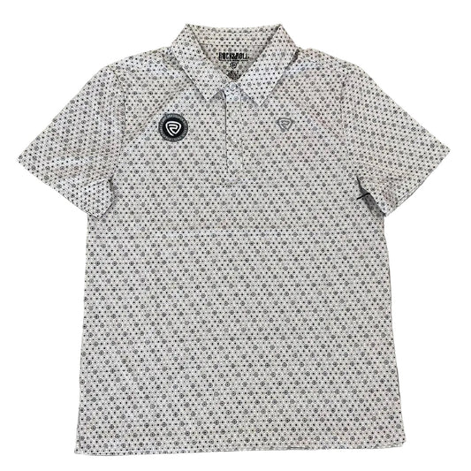 Rock & Roll Denim Men's White Geo Polo Shirt ☑️