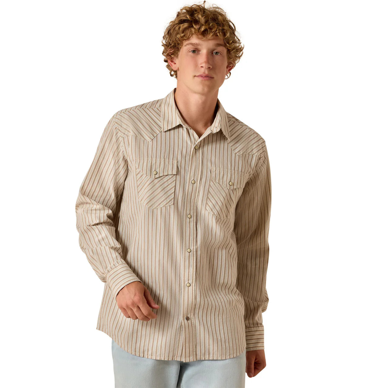 Ariat Men's Retro Hesper Sandshell Stripe Fitted Snap Shirt