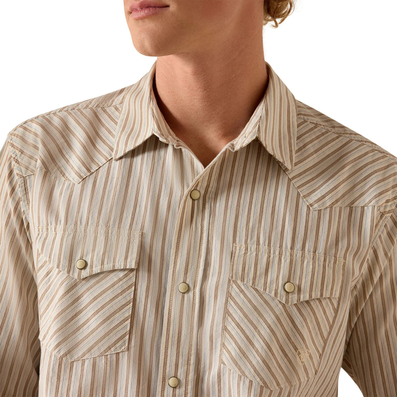 Ariat Men's Retro Hesper Sandshell Stripe Fitted Snap Shirt