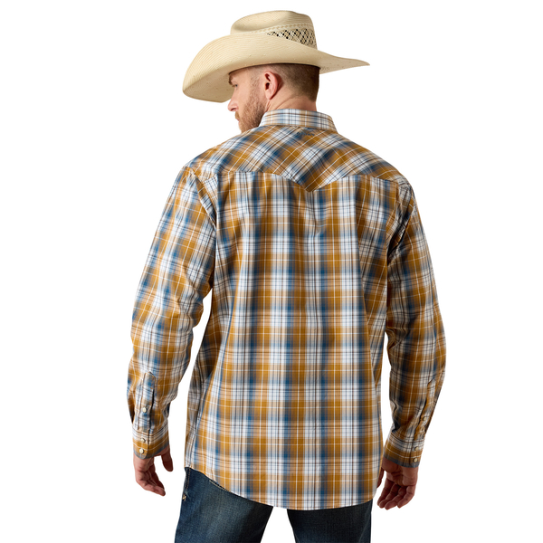 ARIAT PRO TIANGO GOLDEN BROWN PLAID - MENS SHIRT