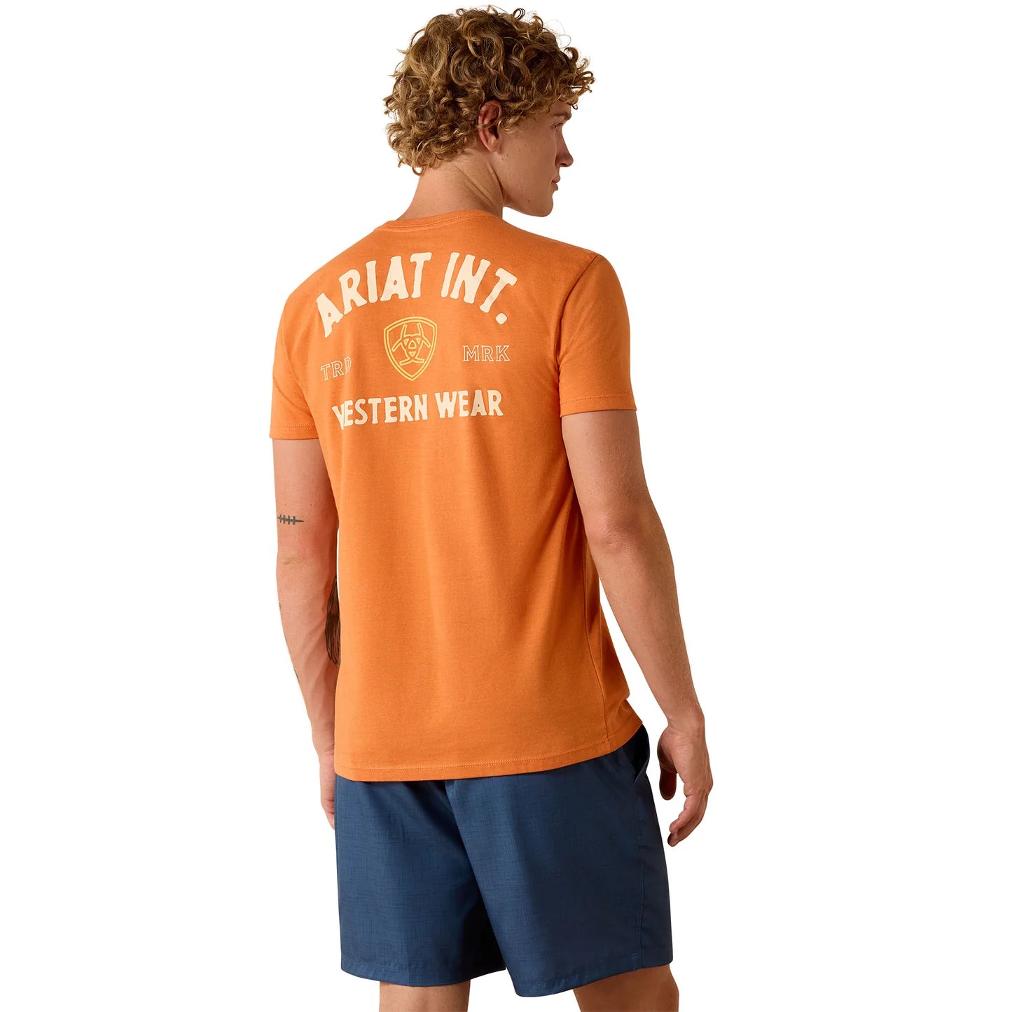 Ariat Men's Outline Shop Papaya Orange