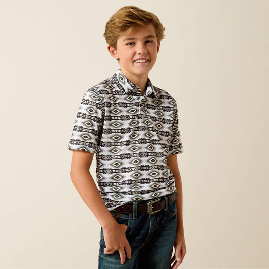 Ariat Boy’s Jordan All over Print Polo✅
