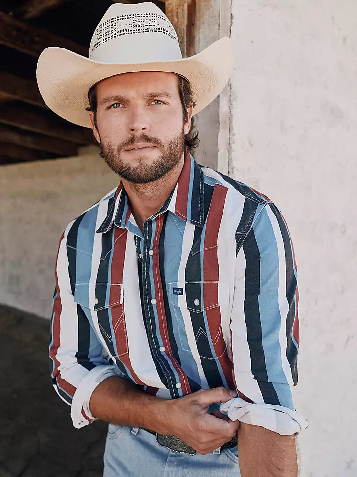VINTAGE-INSPIRED BRUSHPOPPER WESTERN SNAP WORKSHIRT👕✅