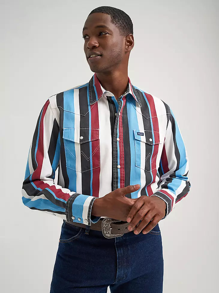 VINTAGE-INSPIRED BRUSHPOPPER WESTERN SNAP WORKSHIRT👕✅