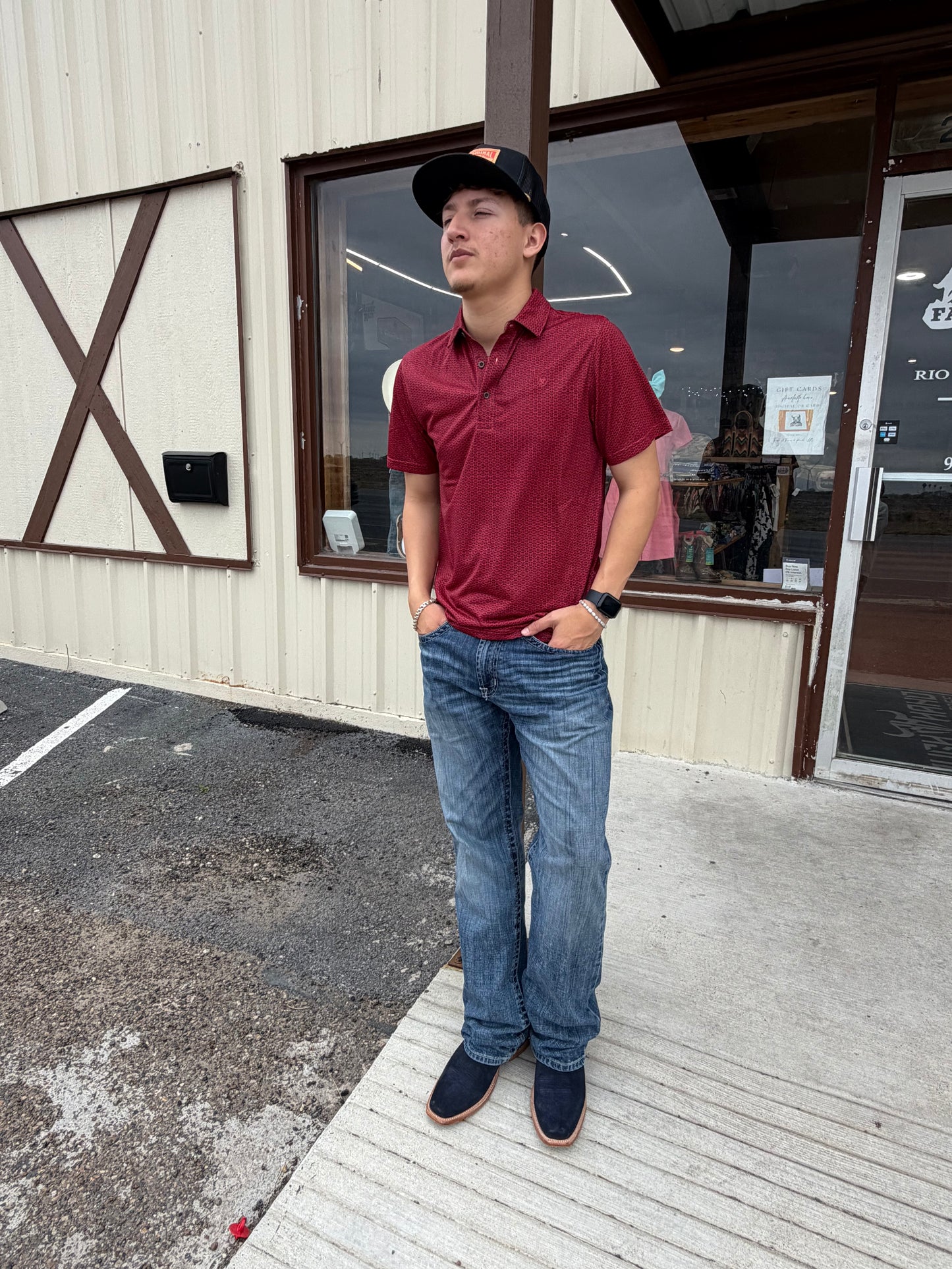 ARIAT CHILI PEPPER TRIBE GEO FITTED - MENS 👕