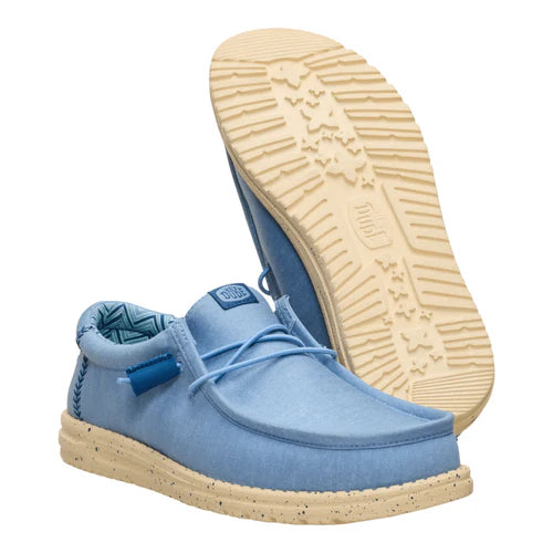 Wally Stretch Canvas- Faded Denim/Boulder Tan