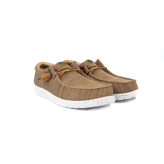 Men's Hey Dude Bone Brown Wally Stretch Sox Slip-on Shoes