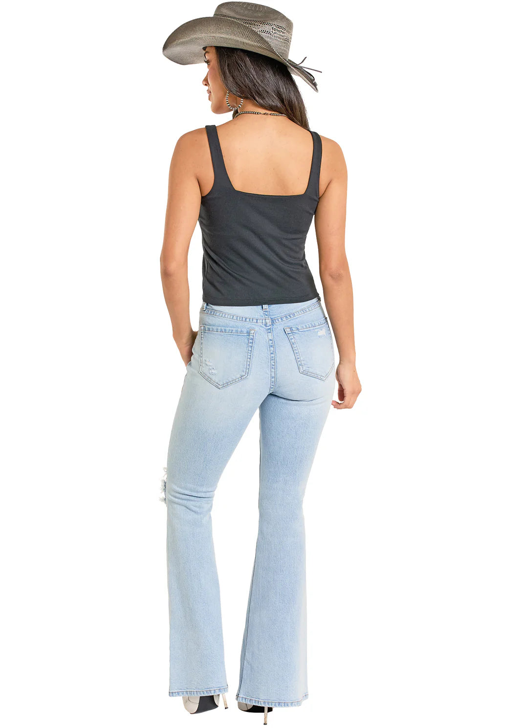 Women Rock&Roll Buckle Tank Black BW20T08084