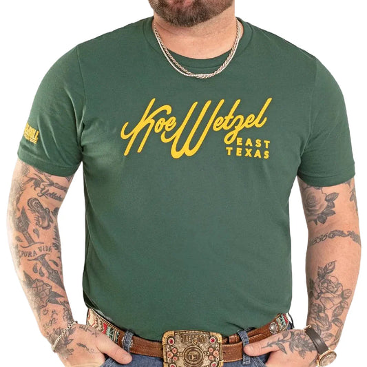 Rock & Roll Denim Men's Koe Wetzel X RRD Hunter Green Tee